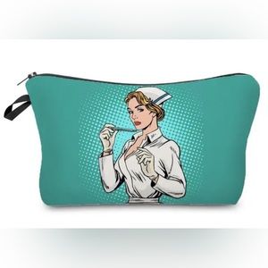 Cosmetic Bag, Reusable Bag, Cartoon Nurse Pattern, Brand New